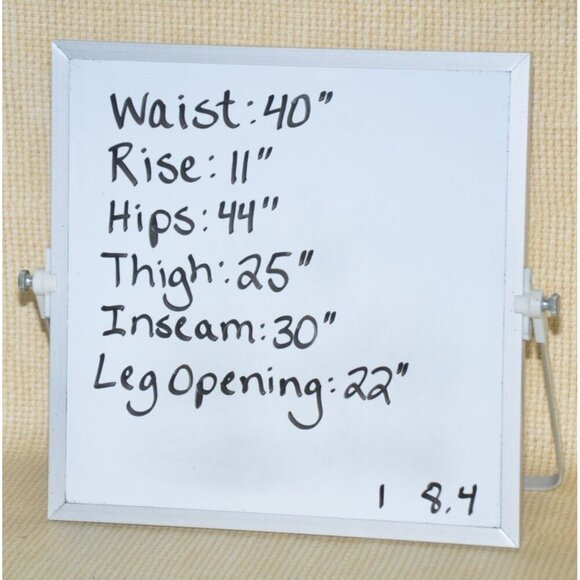 Lands' End Mid Rise Trouser Jeans Women Plus Size 18 Blue Stretch Denim 40X30 - Picture 11 of 11